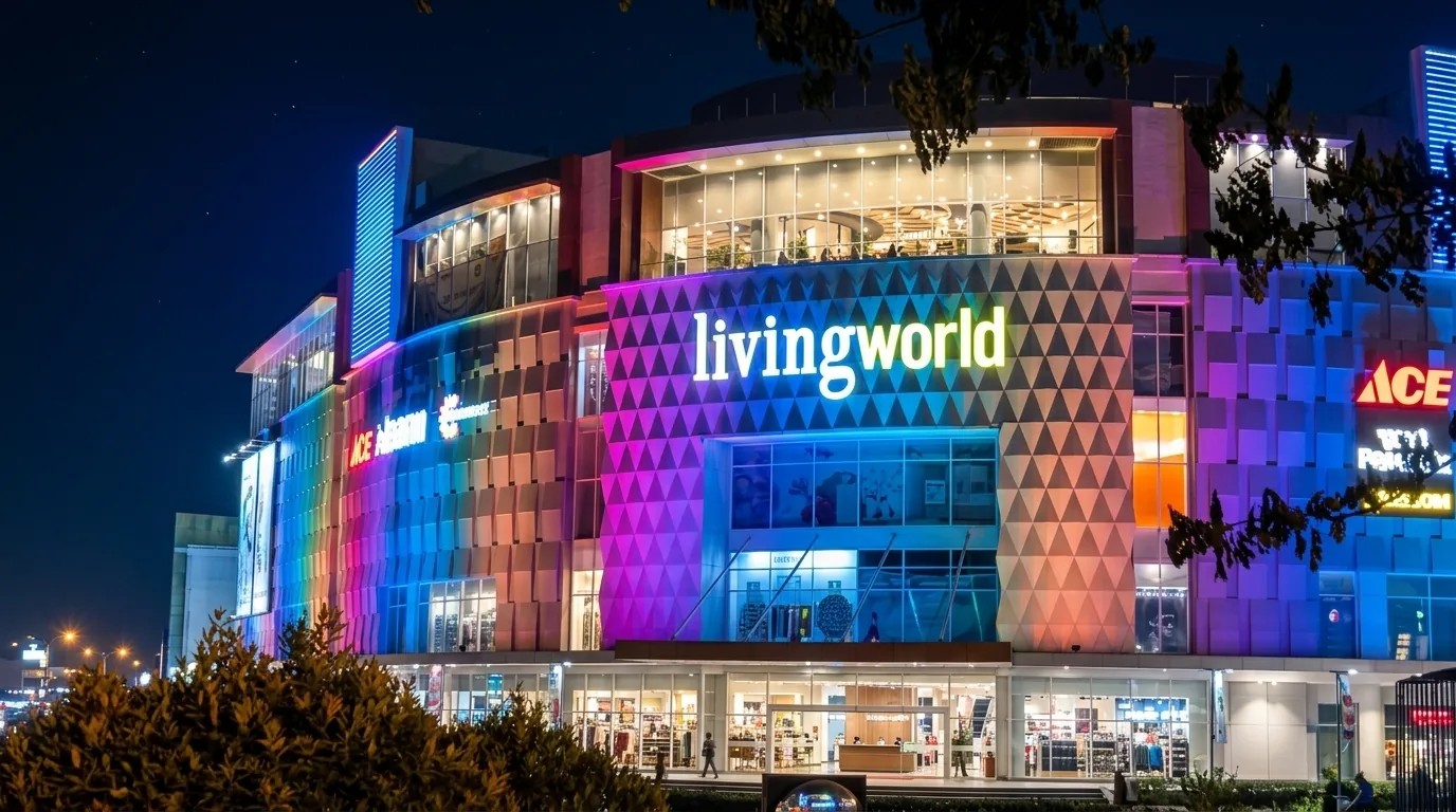 Living World Mall Indonesia facade lighting
